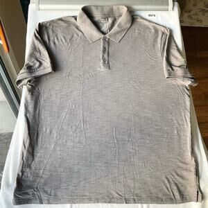 Vince Men’s Short Sleeve Polo Shirt Size XL, Gray, 100% Cotton